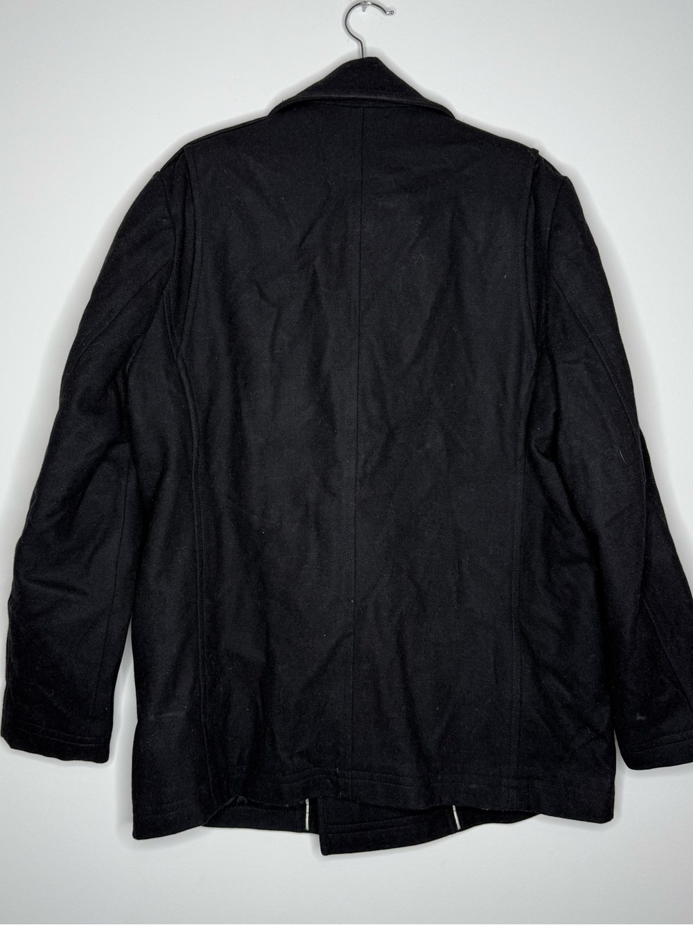 Levi's black double-breasted wool blend pea coat - Picture 6 of 11